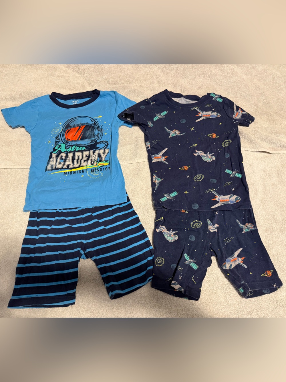 Carter's Boys Blue Space Pajama Set bundle